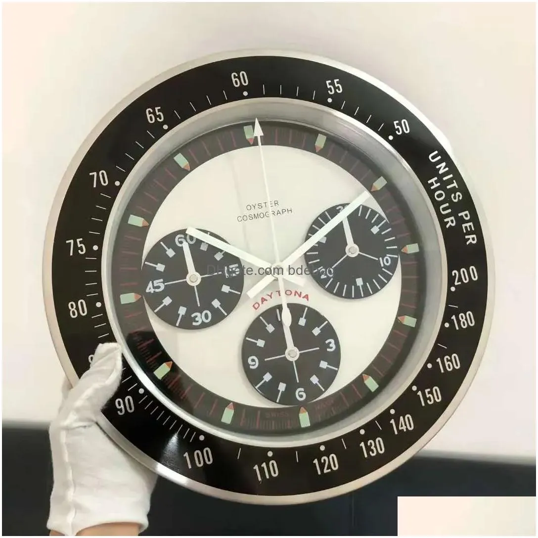 metal home decoration wall clocks luxury modern design quartz large wall watch stainless steel with date luminous silent sweeping