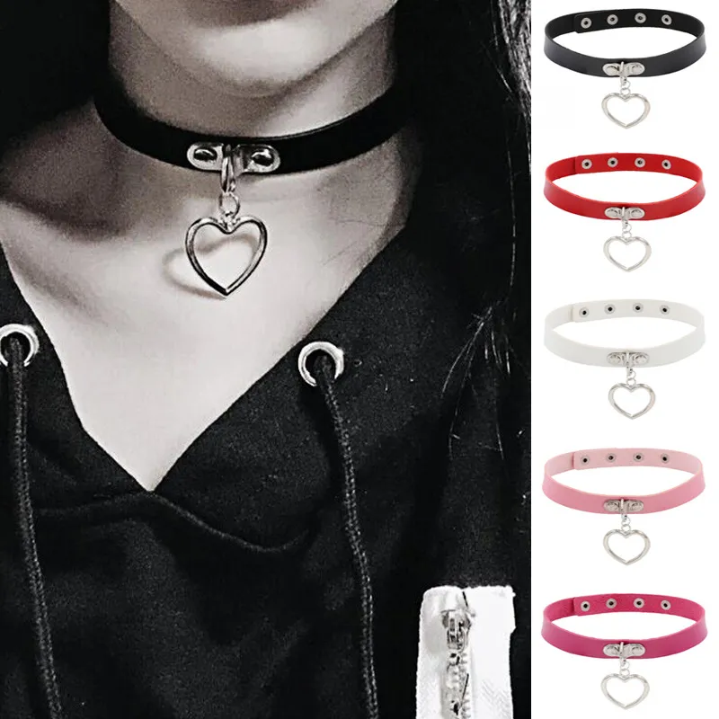 Chokers Gothic Black Spiked Punk Choker Collar Spikes Rivets Studded Chocker Necklace For Women Men Bondage Cosplay Goth Je Dhgarden Dhhtq