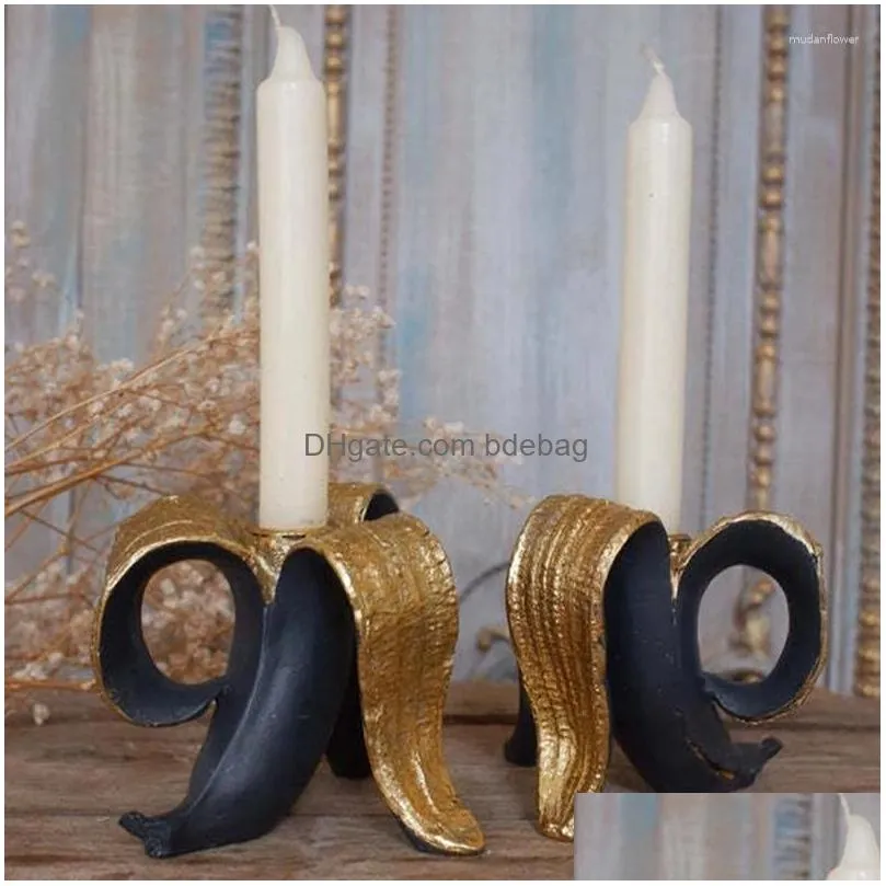 candle holders classic candlestick holder personality banana shape home table party special props deco