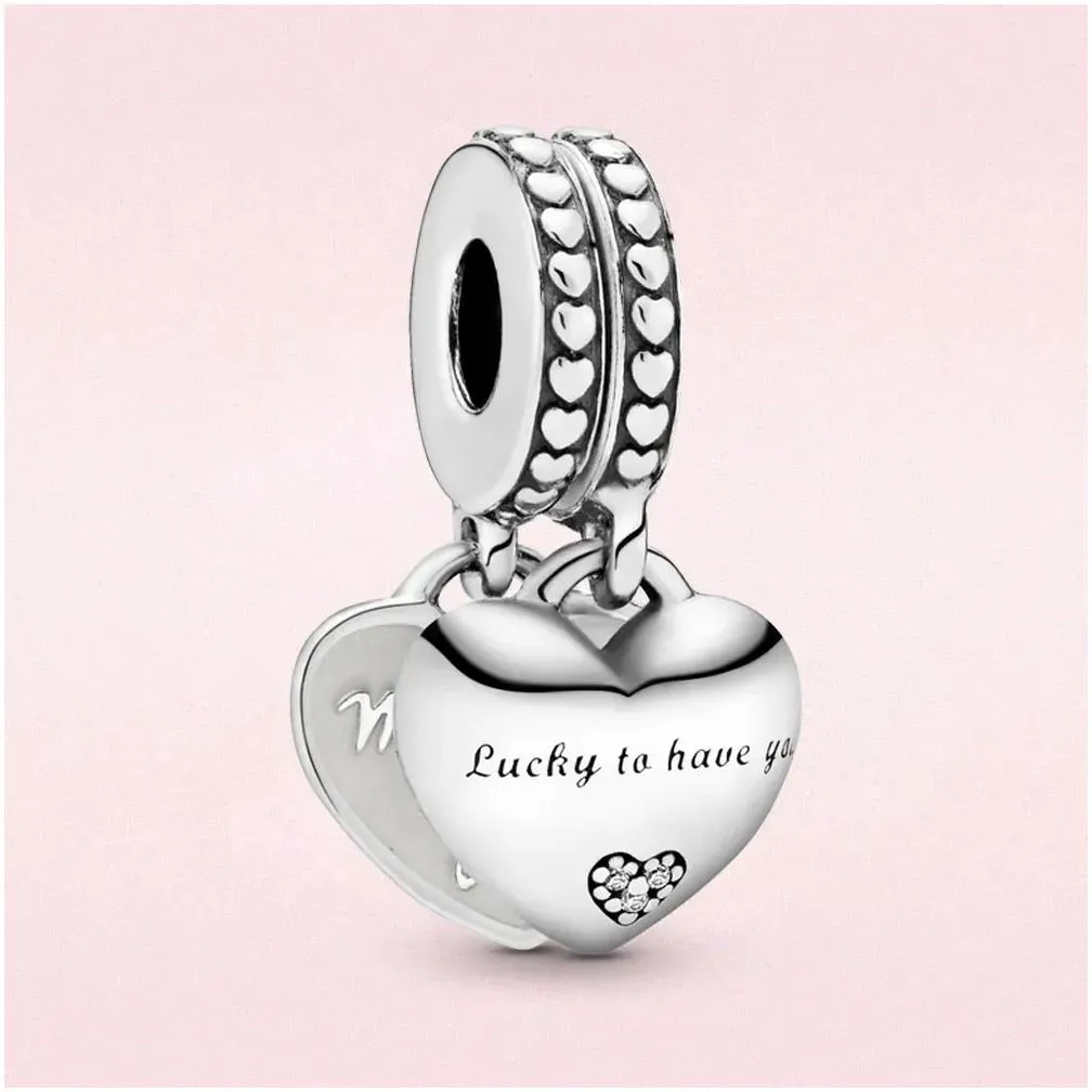 925 sterling silver fit women charms bracelet beads charm pendant pink hearts love mermaid gossip fashion