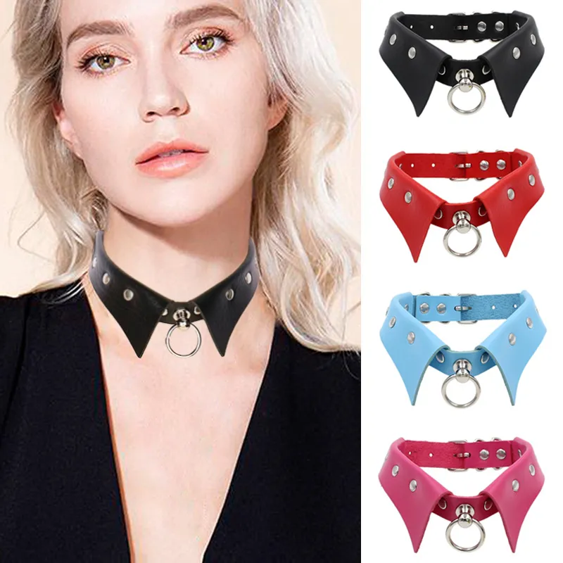 Chokers Gothic Black Spiked Punk Choker Collar Spikes Rivets Studded Chocker Necklace For Women Men Bondage Cosplay Goth Je Dhgarden Dhcgq