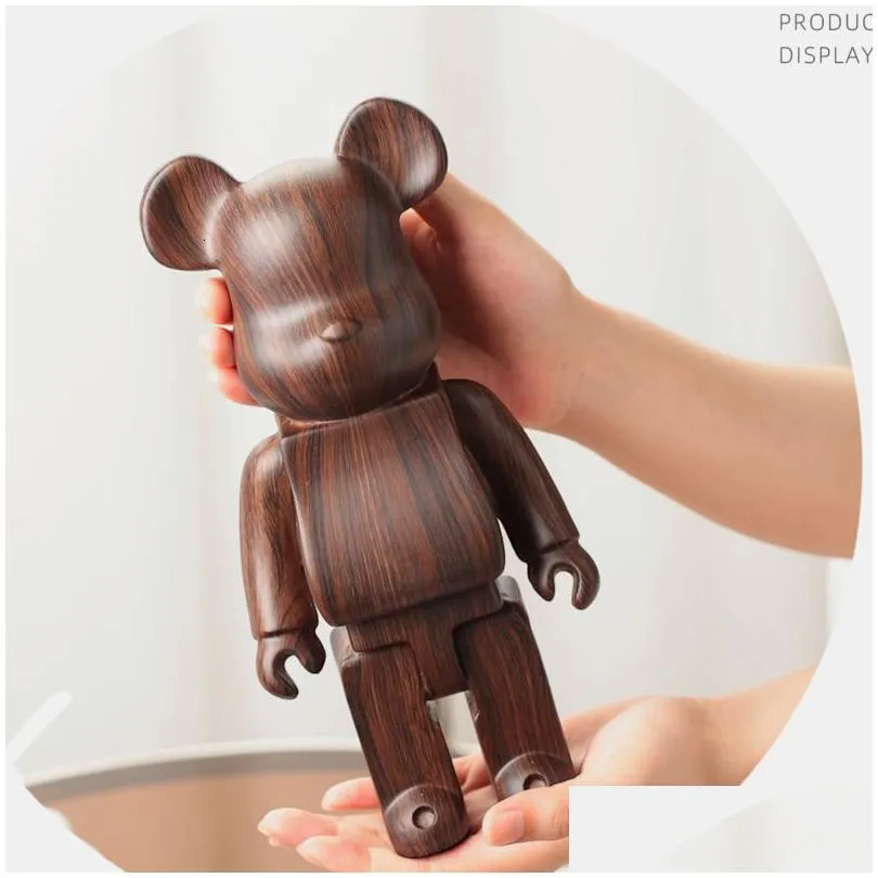 decorative objects figurines 26cm 400 statue luxury y2k sculpture figurine cartoon bear brick figure mold ornament bookshelf living room home decor