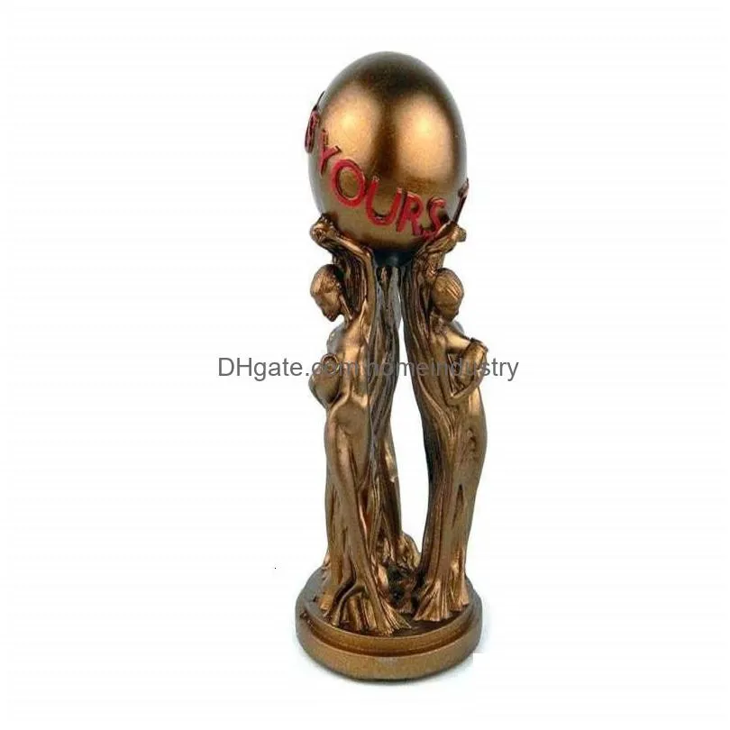 Decorative Objects & Figurines The World Is Yours Resin Statue Ornaments Miniatures Home Decoration Crafts Office Desktop Scpture Coll Dhre1