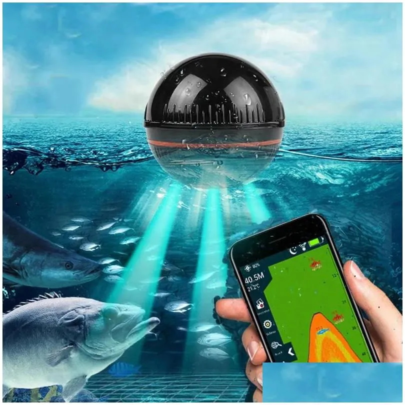 Finders Erchang Xa02/f68 Wireless Sounder Fish Finder 48m/160ft Detector Fishing Alarm Ios&android Echosounder Sonar for Fishing