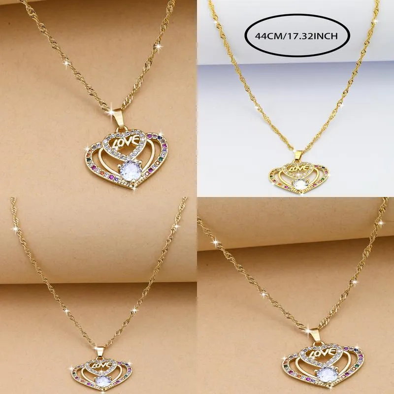 Pendant Necklaces Pendants Jewelry Diamond Peach Heart Mothers Day Gift Family Daughter Sister Crystal Necklace Drop Delivery 2021 Otpyr