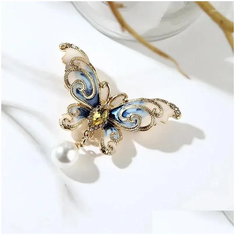 Brooches Butterfly Rhinestone Animal Pin Simulated Pearl Charm Brooch Garment Accessories