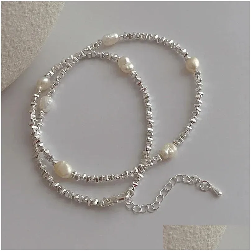 Chains Fashion Jewelry Sweet Korean Temperament Natural Pearl Chain Necklace For Women Wedding Gifts Simply Design Accessories