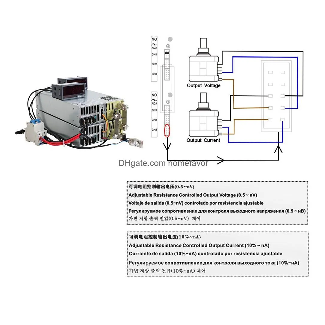 hongpoe 7000w 12v power supply 0-12v adjustable power12vdc ac-dc 0-5v analog signal control se-7000-12 power transformer 12v 583a 110vac/220vac