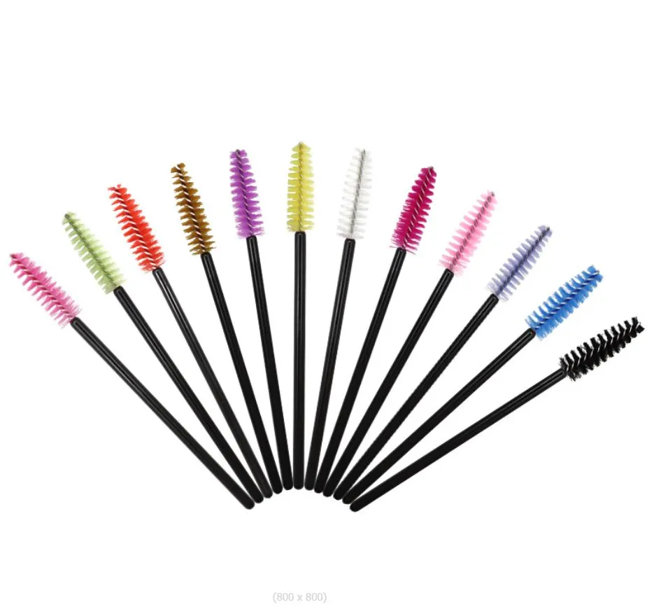 50 Pcs Disposable Crystal Eyelash brush Mascara Wands Applicator Diamond Eye Lash brushes Eyelash Extension women Makeup tools