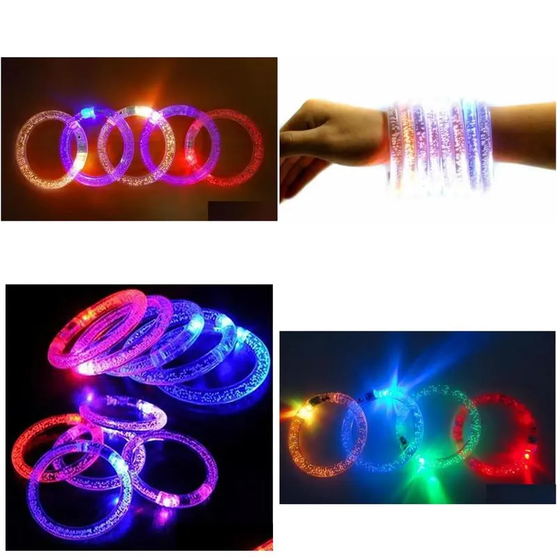 Wholesale light up toys Led flashing blinking bracelet Hand Ring Bracelets for party decoration for free ship