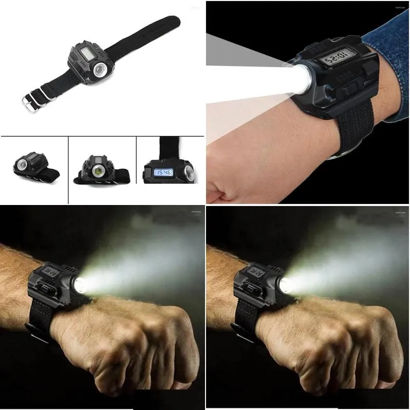 Flashlights Torches Tactical Watches With High Power Rechargeable LED Lantern Wrist Watch Torch