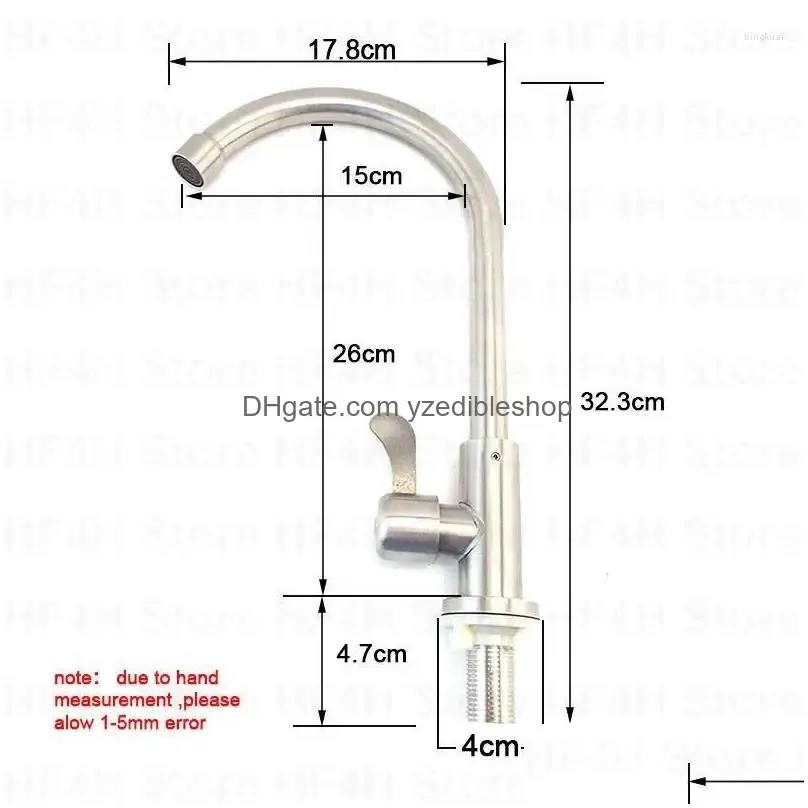 kitchen faucets sink faucet head sprayer tap single hole cold water spout brushred stream 360 flexible rotate 304 stainless steel