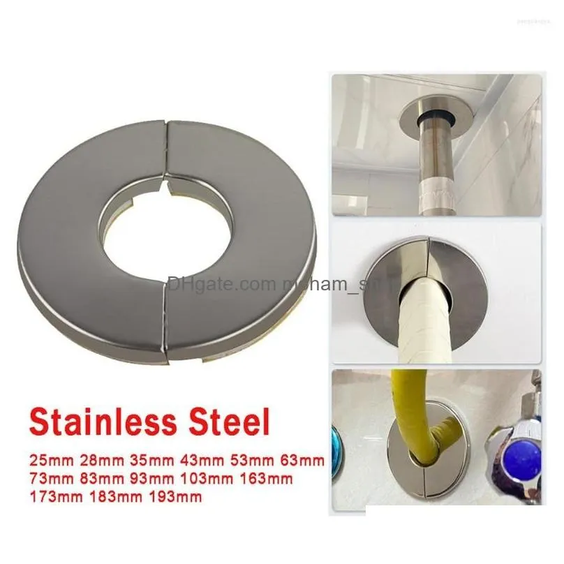 kitchen faucets 1pcs 22mm-190mm stainless steel water pipe wall covers self-adhesive shower faucet decorative cover bathroom