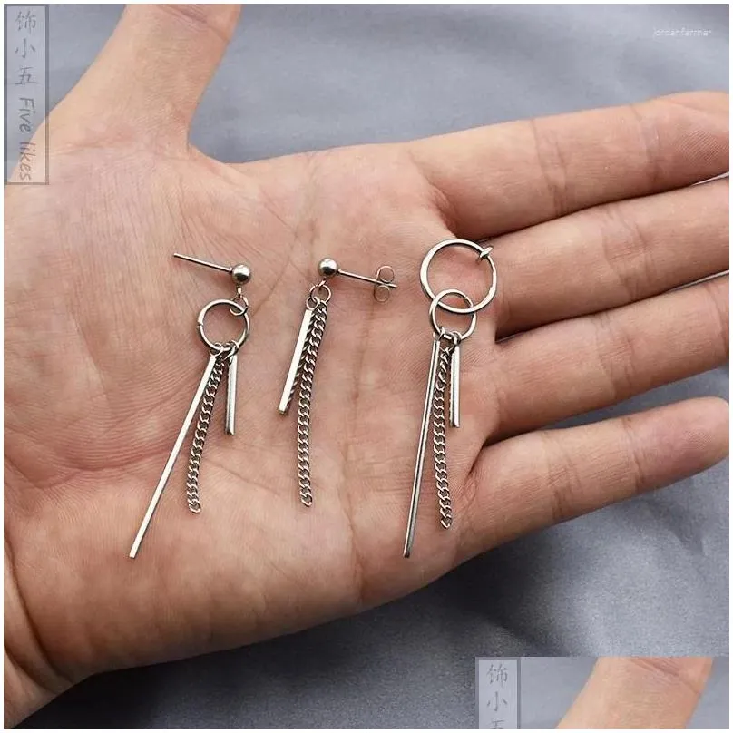 Dangle Earrings Simple Punk Trendy Cool For Men Women Hipster Hip-hop Fashion Jewelry Accessories Stainless Steel Hoop