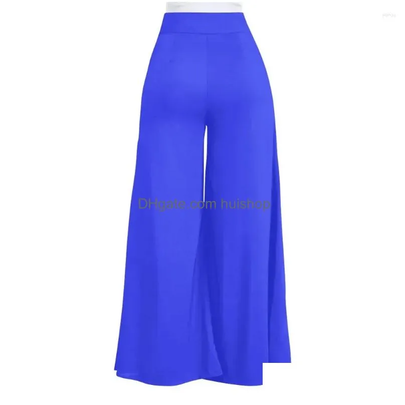 womens pants straight leg cargopants for women 2024 solid pleated loose skirt comfortable wide trousers breathable ladies trouser