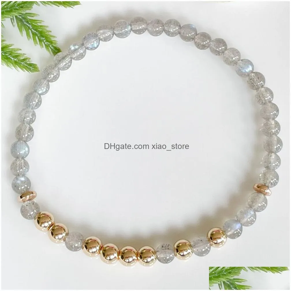 strands mg1795 4 mm labradorite beaded bracelet personalized gift for friend