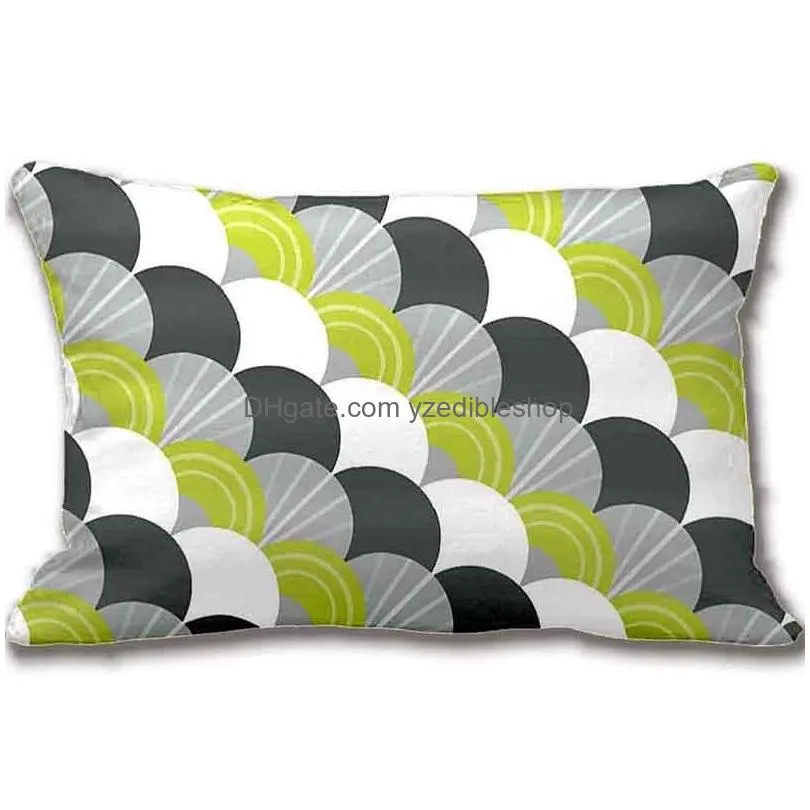 modern scallop fan pattern charcoal grey green throw pillow decorative cushion cover case customize gift by lvsure cushion/decorative
