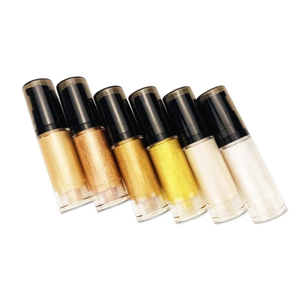 Shadow 6color Private Label Liquid Eyeshadow Highlighter Custom Bulk Single Shimmer Highgloss Longlasting Pigment Waterproof Makeup