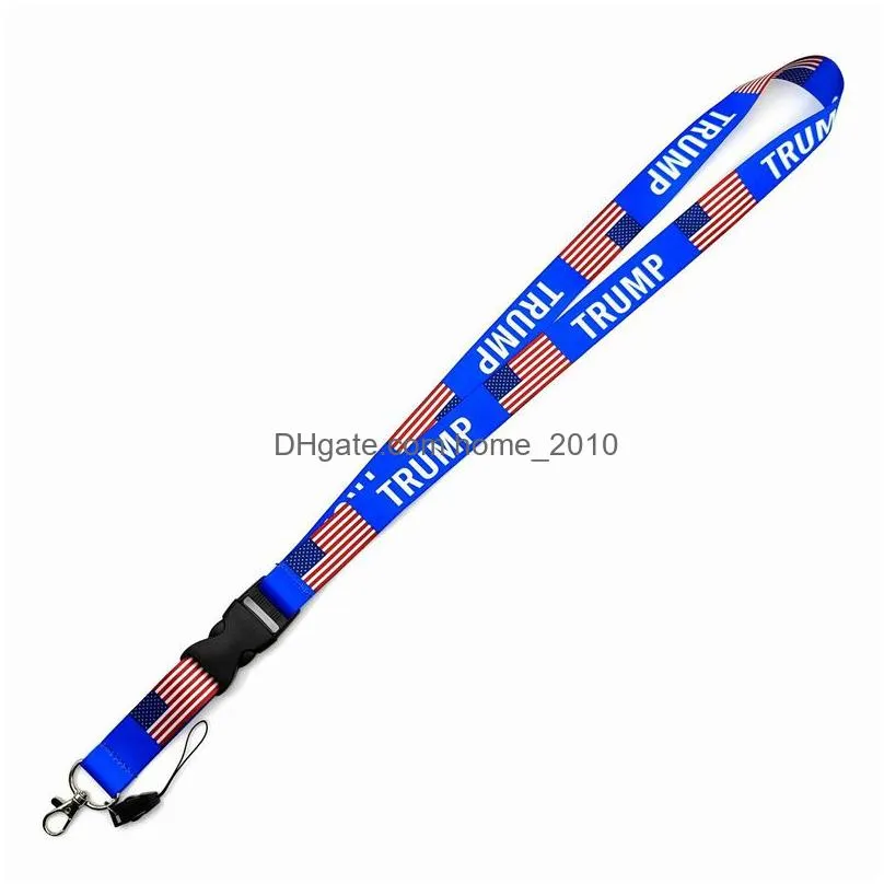 us flags 2024 trump phone lanyard party gift strap removable flags of the united states trump key chains string