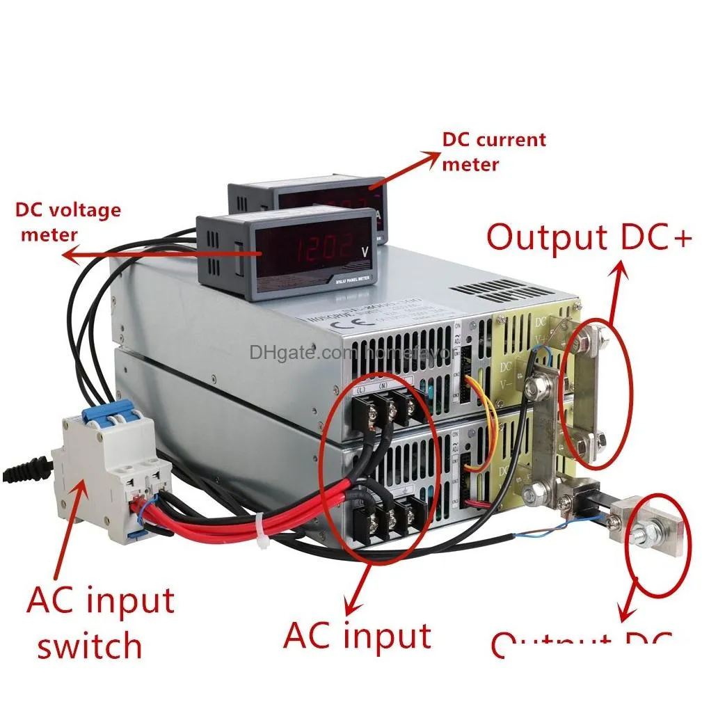 hongpoe 7000w 12v power supply 0-12v adjustable power12vdc ac-dc 0-5v analog signal control se-7000-12 power transformer 12v 583a 110vac/220vac