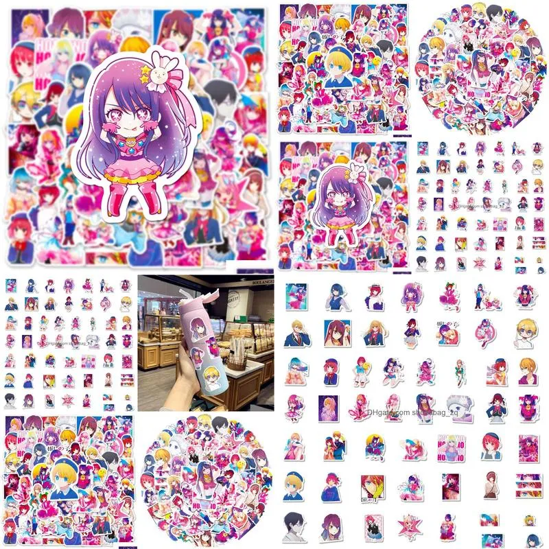 50Pcs OSHI NO KO stickers Hoshino Rubii Hoshino Ai Graffiti Kids Toy Skateboard car Motorcycle Bicycle Sticker Decals Wholesale