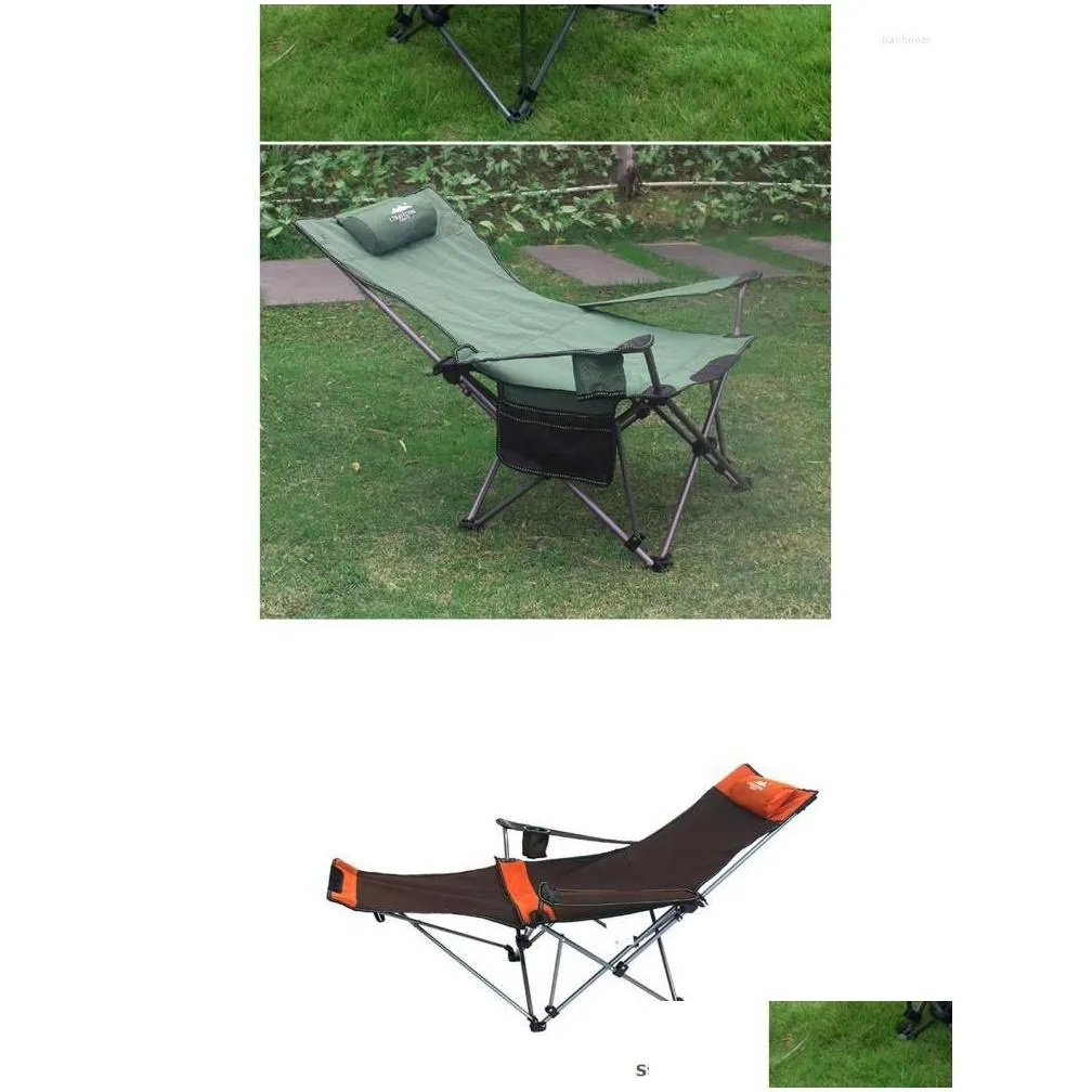 Camp Furniture Outdoor Folding Recliner Portable Ultra-light Sitting And Lying Dual-purpose Chair Lunch Break Siesta Leisure Beach