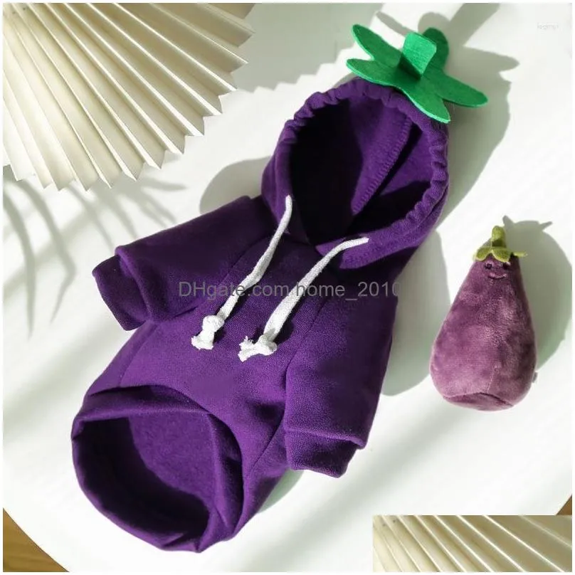 dog apparel pet clothes cosplay hoodies for dogs clothing cat small  eggplant print cute spring autumn chihuahua products 2023