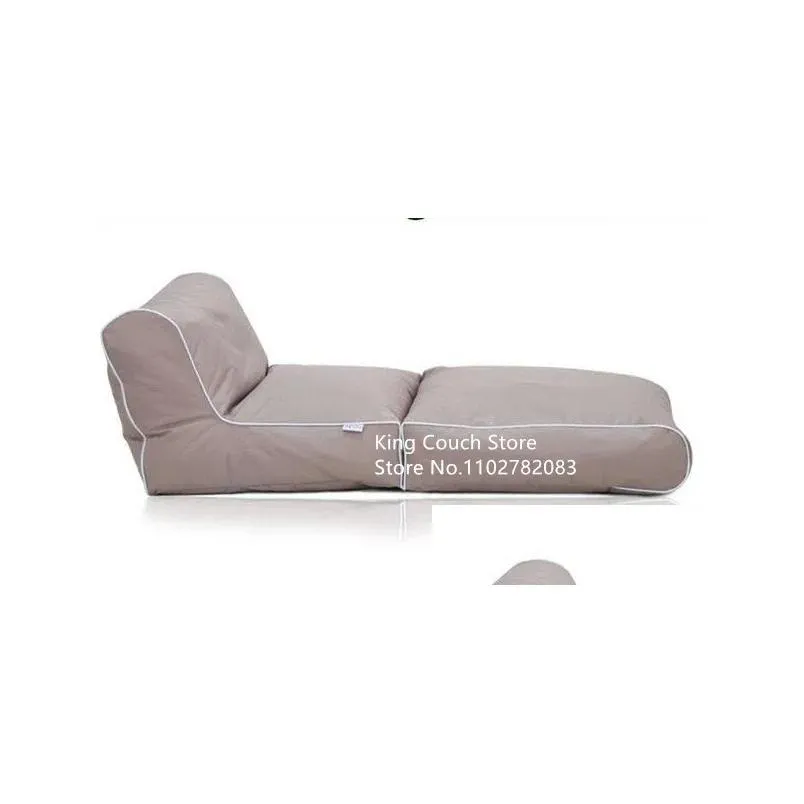 Camp Furniture Outdoor Beach Side Light Grey Folded Sofa Bed Cute Fabric With Portable Cum Folding Living Room Beds