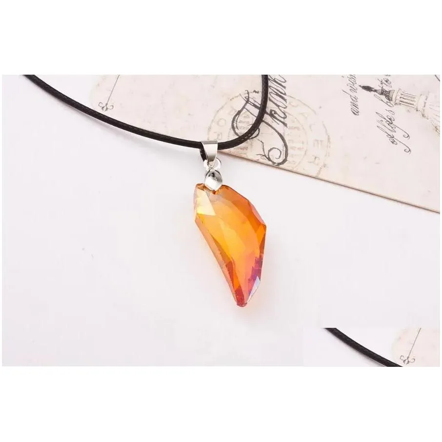 New Arrival Austrian Crystal Pendant Wolf Tooth Lovers Necklace for Men and Women Mixed Colors Shipping Free