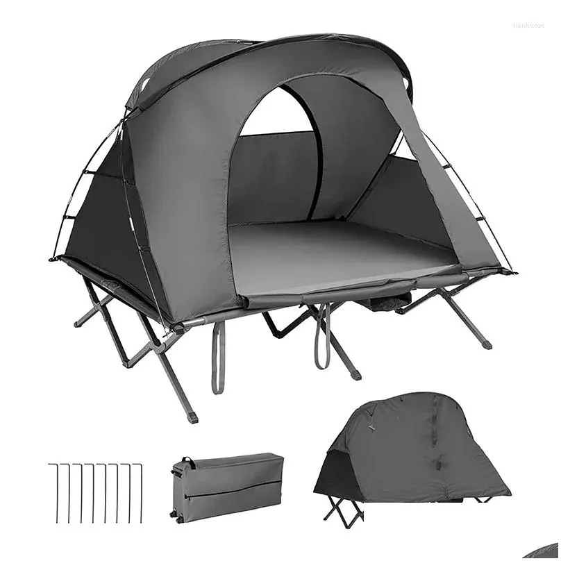 Tents And Shelters 1-2 Persons Waterproof Off Ground Tent Outdoor Hiking Camping Bed Cot