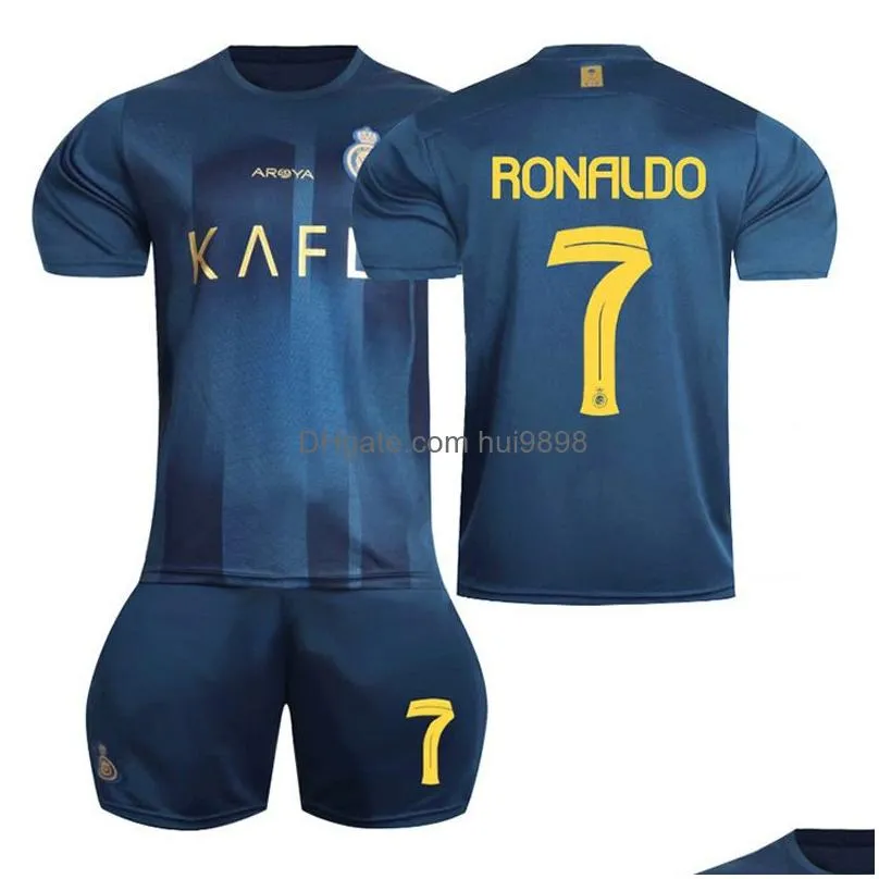 2324 riyadh victory football uniform no. 7 cristiano ronaldo shirt 10 mane adult children mens and womens suits
