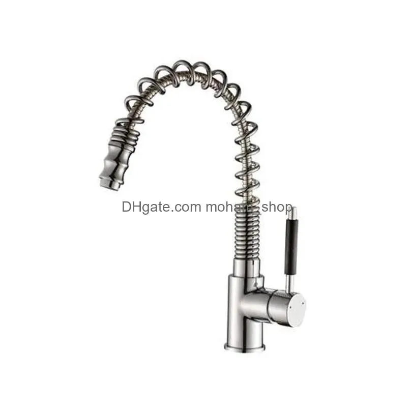 kitchen faucets luxury pull-out faucet single handle sink stretching rotating hole j16963
