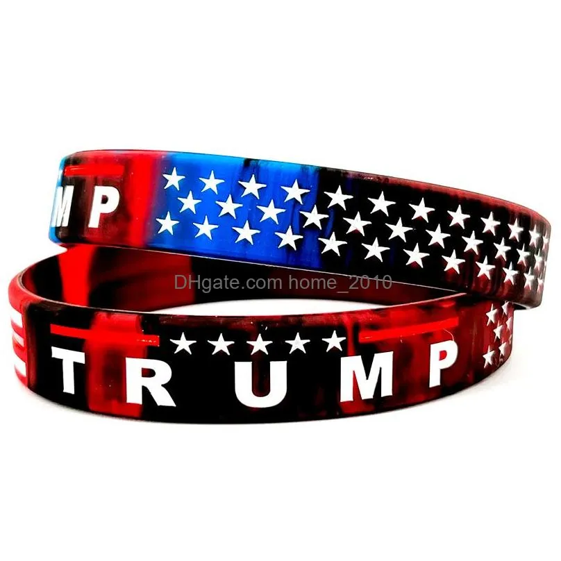 trump silicone bracelet us america flag 2024 trump wristband