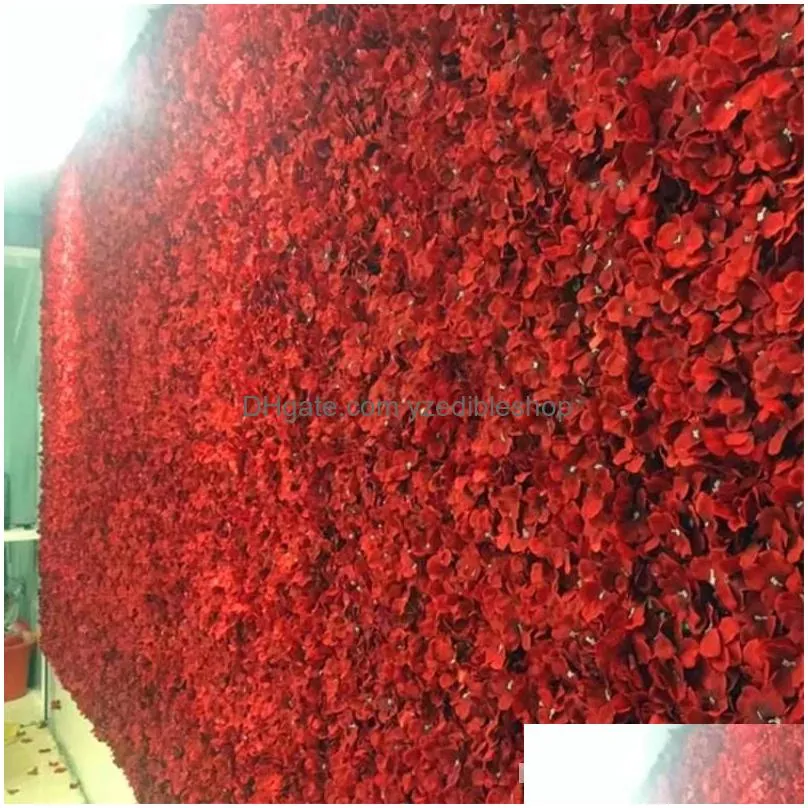 240x240cm upscale hydrangea flower wall set with stand diy wedding background decorations delivery