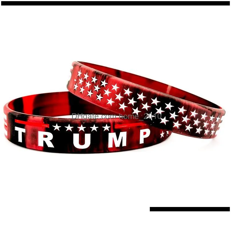 trump silicone bracelet us america flag 2024 trump wristband