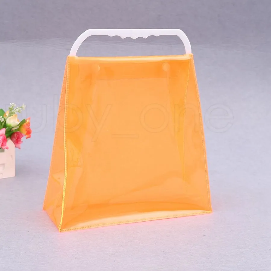 PVC Shopping Bag PVC Transparent Plastic Handbag Colorful Packaging Bag Fashion Shouder Handbags Storage Bags Tools RRA16022915379