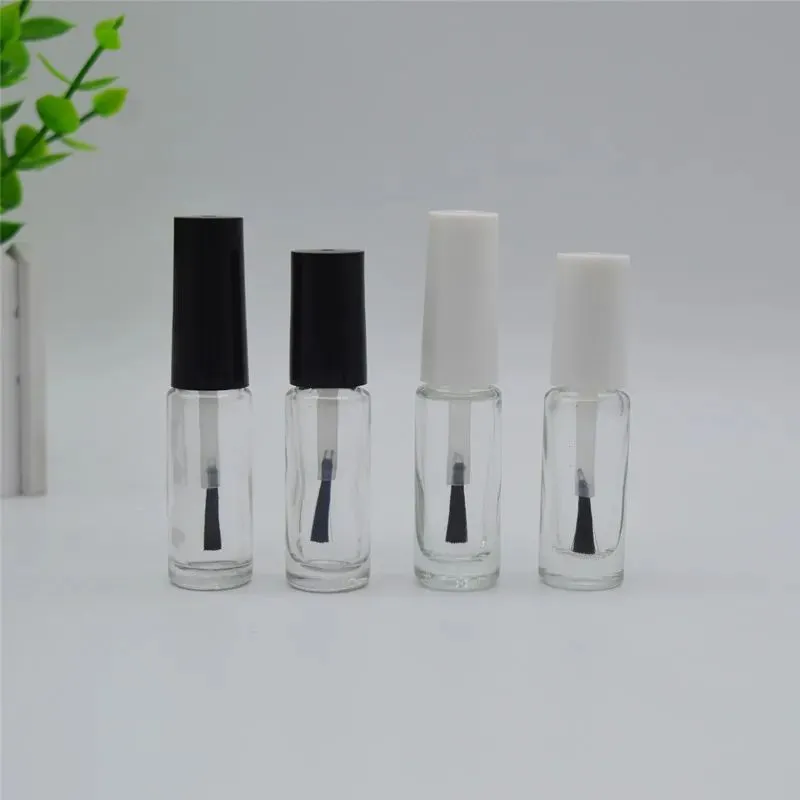 Shadow Wholesale 5ml Empty Nail Polish Glass Bottle Clear Portable Nail Uv Gel Container Refillable Bottle Round Cosmetic Tube