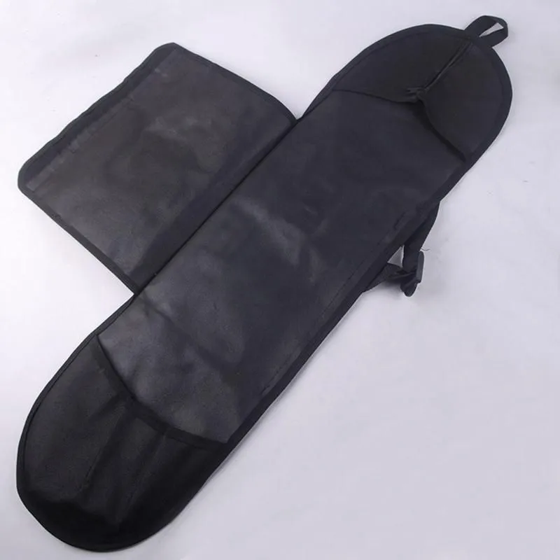Outdoor Bags Skateboard Backpack Practical Black Chiffon Shoulder Bag Adjustable Strap Mesh Pouch Longboard Carry