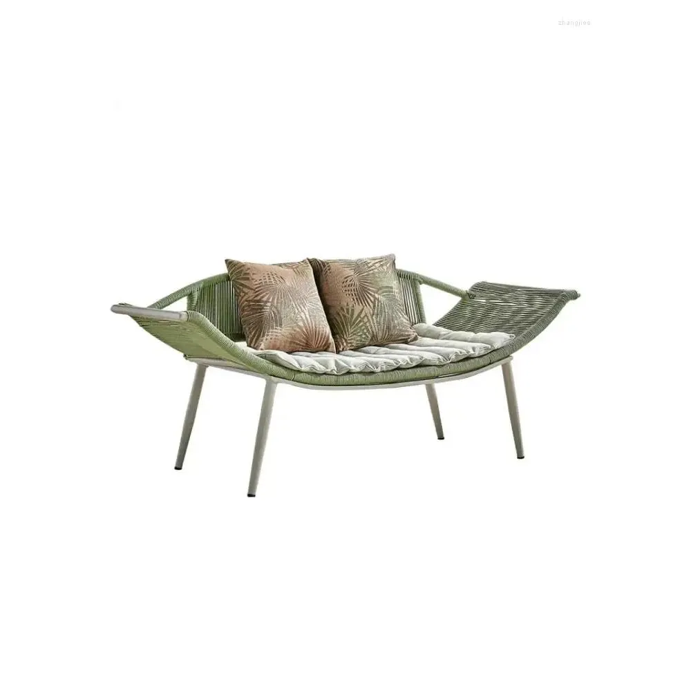 Camp Furniture Outdoor Sofa Combination Double Leisure Garden Sunshine Room Courtyard Balcony Waterproof Rattan Chair