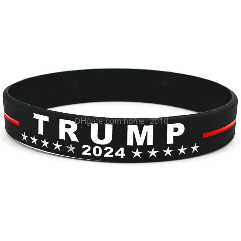 trump silicone bracelet us america flag 2024 trump wristband