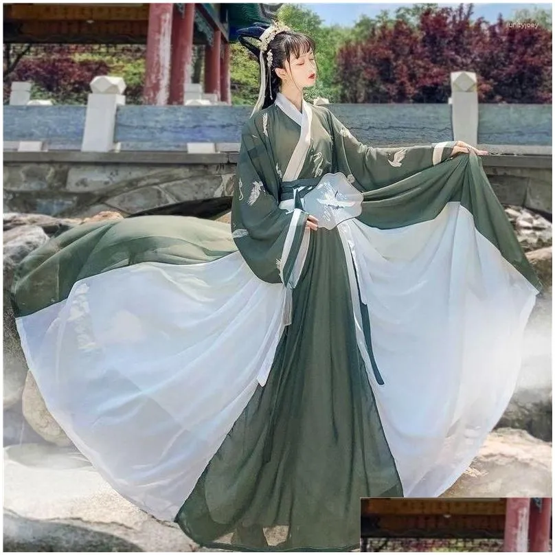 Ethnic Clothing Hanxu Chang`an Hometown Hanfu Women`s Waist Length Ru Skirt Jin System Cross Collar Three Piece Set