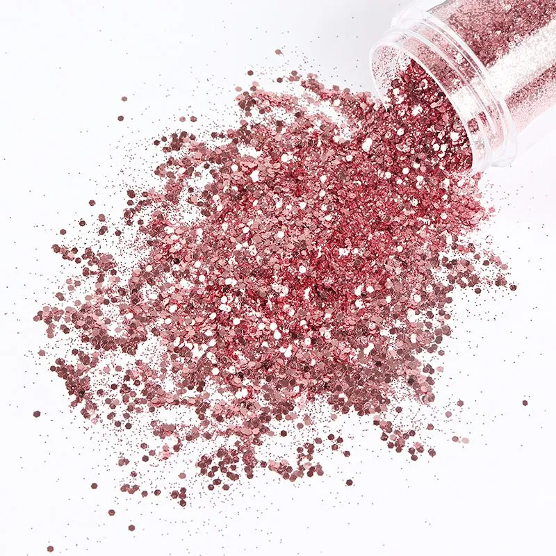 2020 New 10ml bottled laser glitter powder rose gold light purple nail sequins nail jewelry material