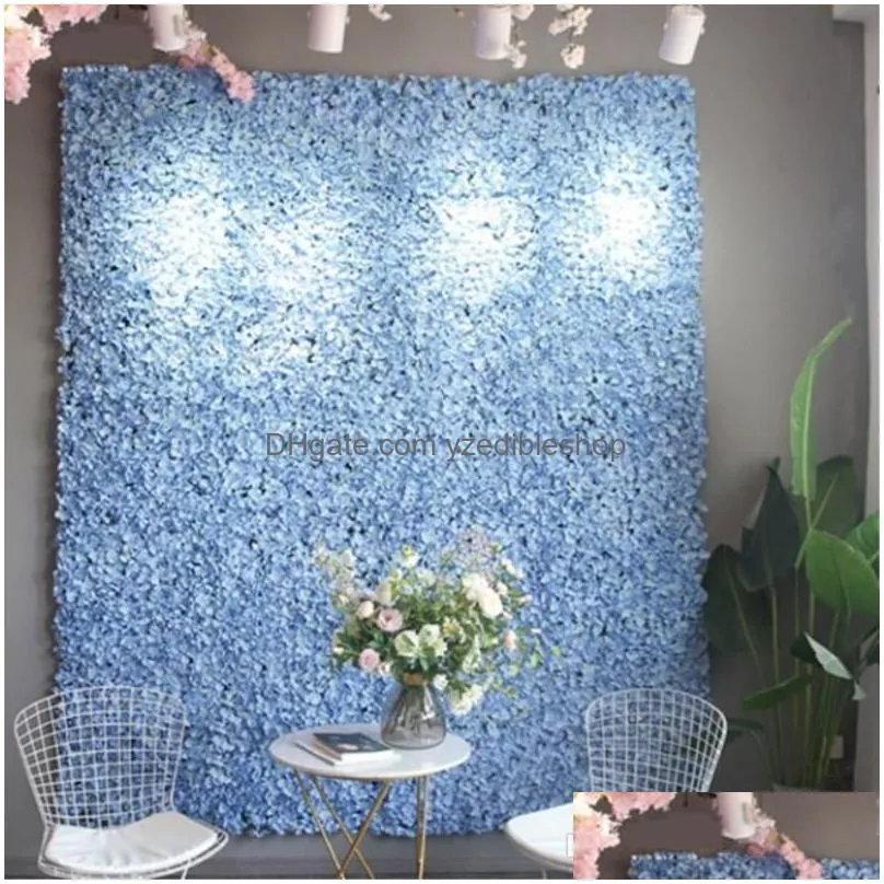 240x240cm upscale hydrangea flower wall set with stand diy wedding background decorations delivery