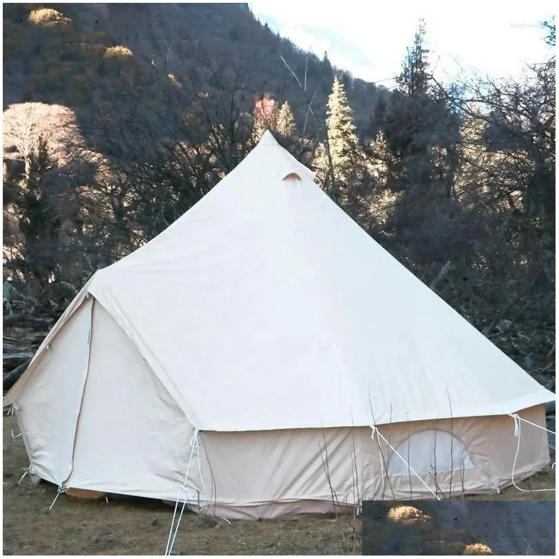 Tents And Shelters Retail Luxury Wedding Outdoor Large Family 8-12 Persons Spring Outing Tent Camping Yurt Shaped Mongolian
