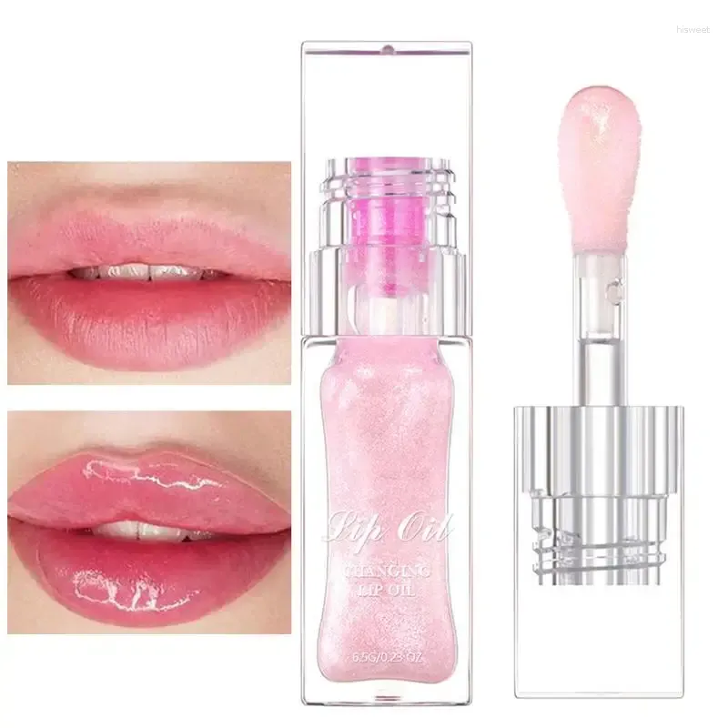 Lip Gloss Shiny Pearl Moisturizer Color-changing Transparent Color Change Glass Oil Glitter Water Glaze