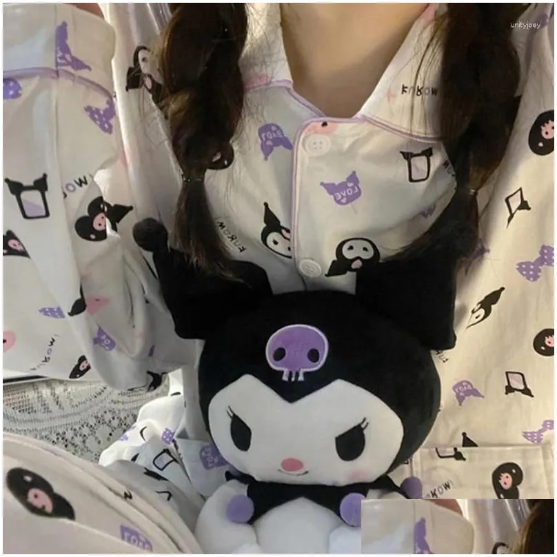 Women`s Sleepwear Women Pyjamas Cartoon Printing Winter And Autumn Clothing Sets Pajamas For Teen Girls Kawaii Pijamas