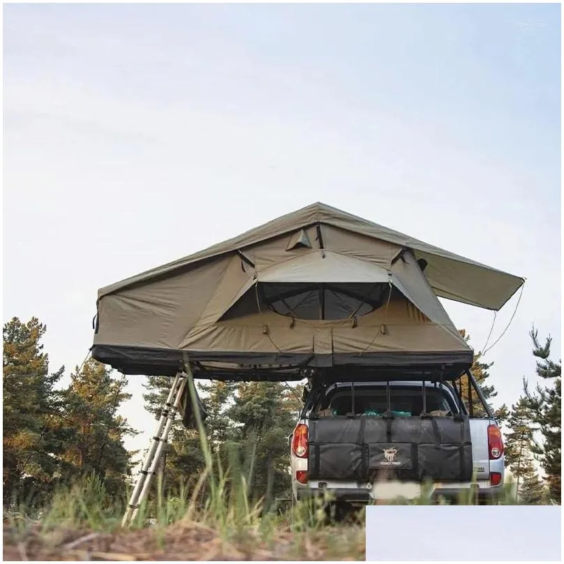 Tents And Shelters 4x4 Car Accessories Outdoor Off-road Camping Canvas Roof Top Tent 5 Person