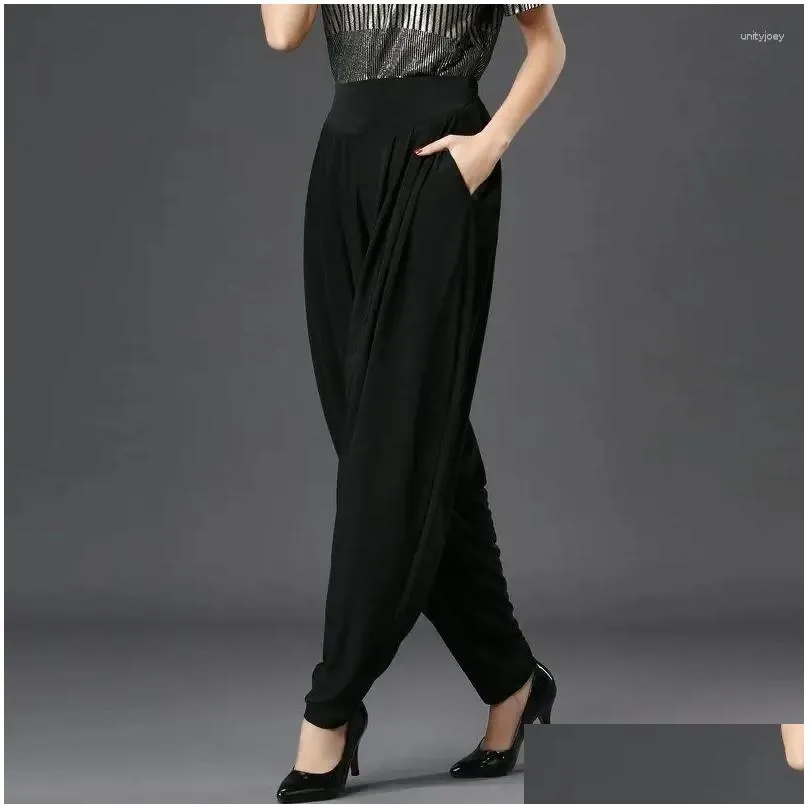 Women`s Pants 2024 Wide-Leg Bloomers High Waist Slimming Harem Versatile Loose Casual Trousers Fashion