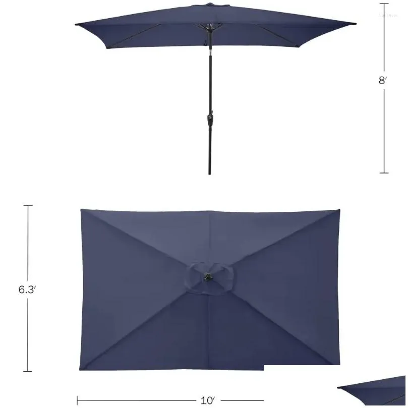 Tents And Shelters Rectangular Patio Umbrella Color Tiki Navy Blue Freight Free Parasol Protractor Umbrellas & Bases For The Beach