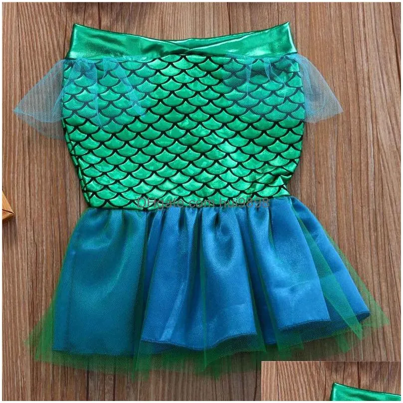 clothing sets sequins born toddler baby girls kids halter top mermaid tail lace skirt dress outfits sunsuit summer costume 2pcs set